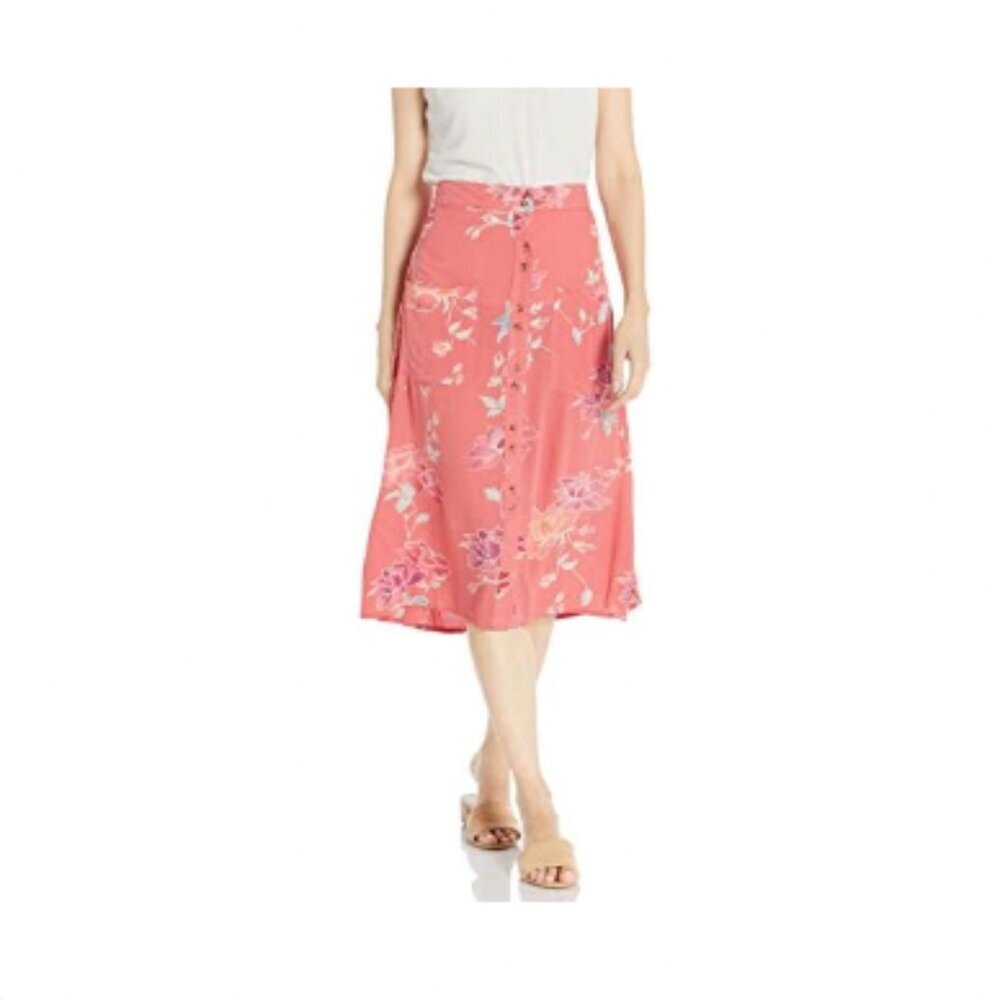 Rip Curl Women's Moon Bay Pull On Button Down Skirt Size S